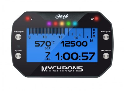 AiM MyChron5 official photo 3 (blue backcolor)